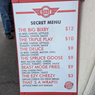 Special menu