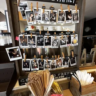 a display of family photos