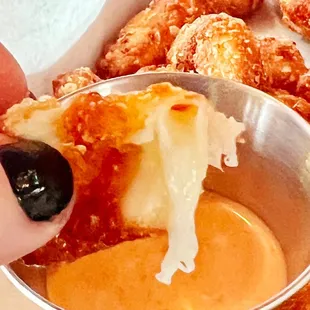 Inside view: Cheese Curds- outstanding