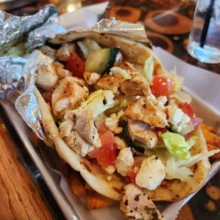 Chicken doner and fries