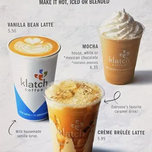 Classics from Menu