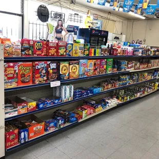 a variety of snacks on display