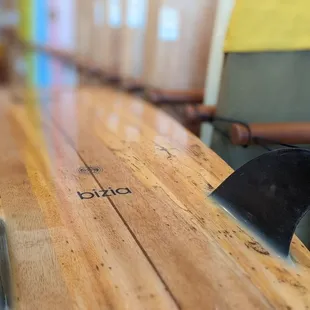 a close up of a surfboard