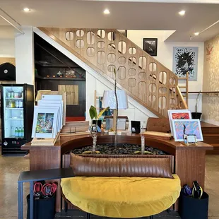 Love the smart use of the space underneath the stairs!