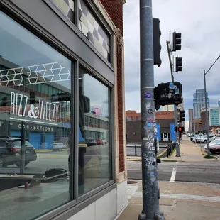 a view of a city street