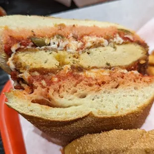 Vegan chicken parmigiana