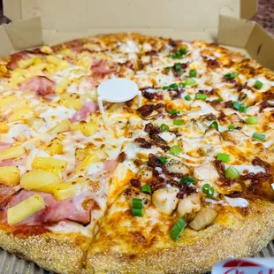 a pizza in a pizza box