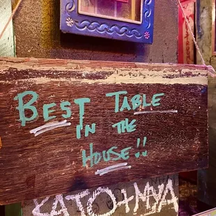 The best table in the corner