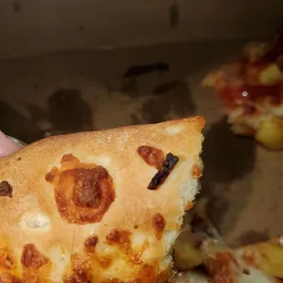 Hair cooked in my pizza