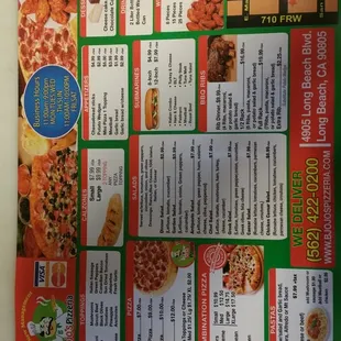 New menu