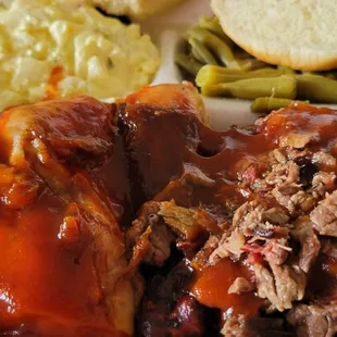 pulled pork and green beans