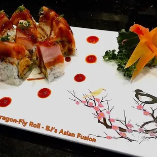 Dragon-Fly Roll from our Master Sushi Chef