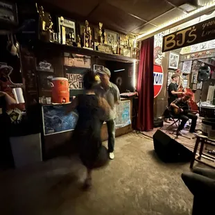 The dance floor and the band