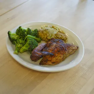 Roasted Chicken, Broccoli and Cornbread Dressing