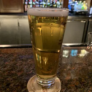 a glass of beer