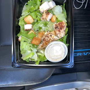 Mmmm chicken ceaser salad.