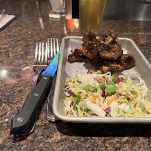 Root Beer Glazed Ribs and beer.