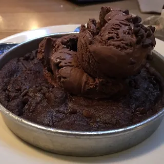 Triple Chocolate Pizookie Made With Ghirardelli