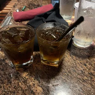 Jack &amp; Coke.  Happy Hour was coming to an end, had to double up.