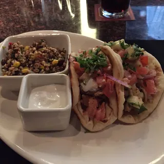 Enlightened Mediterranean Chicken Pita Tacos