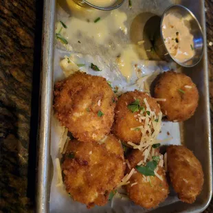 a tray of food