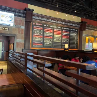 Part of the drink selection