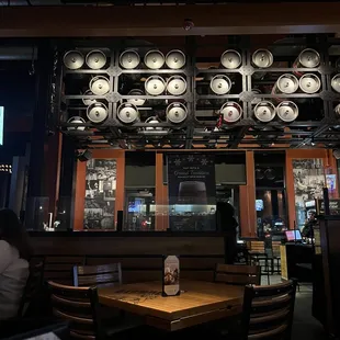 the bar area