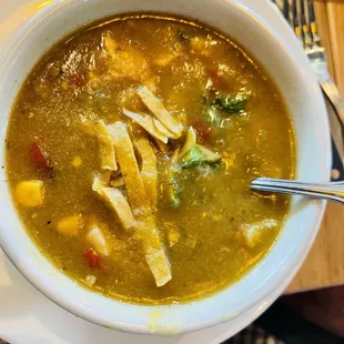 The best Chicken Tortilla Soup in Tracy! Hot, tasty, full of flavor! BAM