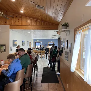 Bar and seating area.