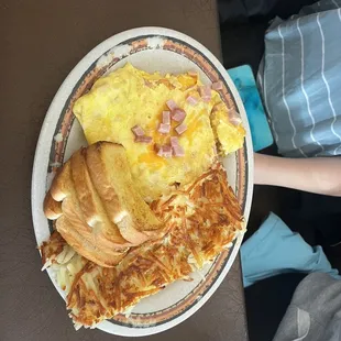 Ham and cheese omelette