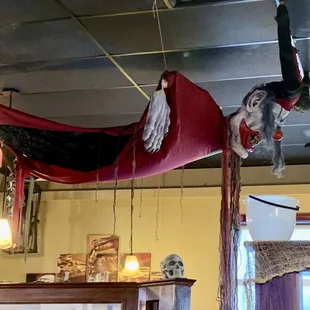 Creepy flying clown