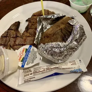 Ribeye steak &amp; baked potato