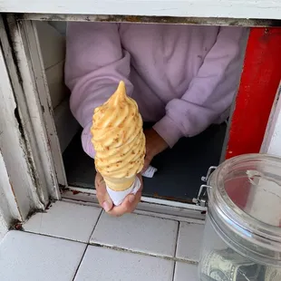 Coconut dipped cone!
