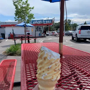 Coconut dipped cone