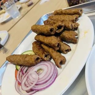 Beef seekh kebabs