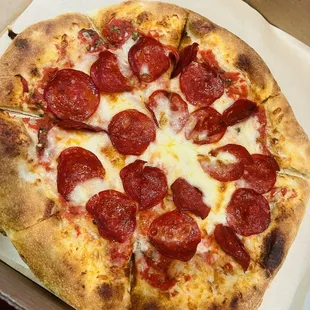 Halal pepperoni pizza