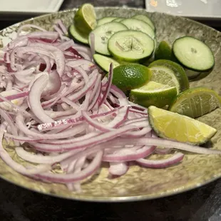 Onions, Lime, and Cucumber Plate