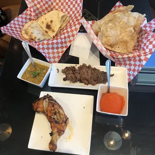 Halwa-Puri Paratha-Aloo Cholay Platter