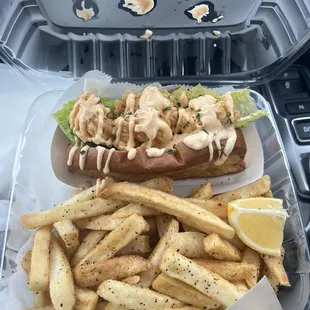 Shrimp Po Boy With Fries