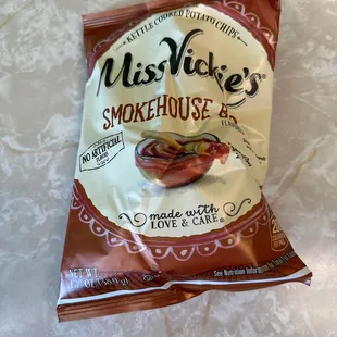 a bag of smokehouse chips