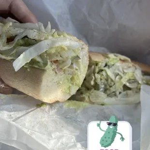 Vegetarian Avocado Sub Sandwich - 8 inch. It was SO good I ate the whole thing.