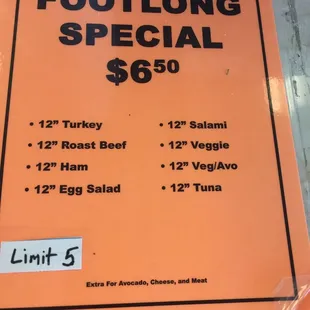 Best Sandwich Special