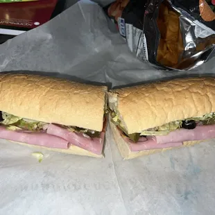 Ham and Cheese Sub Sandwich 12in