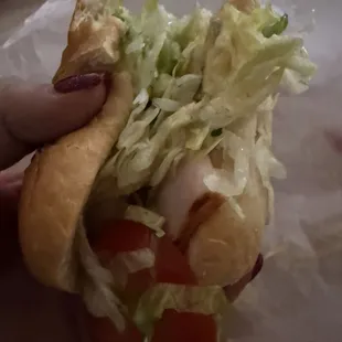 This sandwich was a major disappointment!! There was 1 slice of turkey the rest of the sandwich was lettuce and tomato