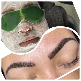 Beautiful skin with attractive brow