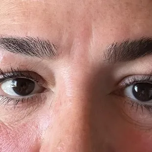 Lash lift, no mascara after 2 days.