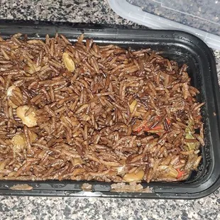 Took Black rice TO GO!!!!! It looked better before the kids decided to try it ...urgh..