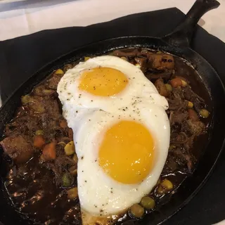 Oxtail Hash (scrambled eggs)