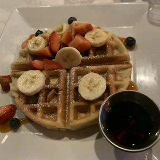 Banana Rum Waffles