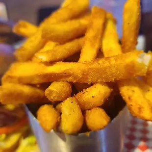a bucket of french fries